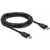 Delock - DisplayPort kábel - DisplayPort (M) na DisplayPort (M) - 3 m - uzamykateľný - čierny
