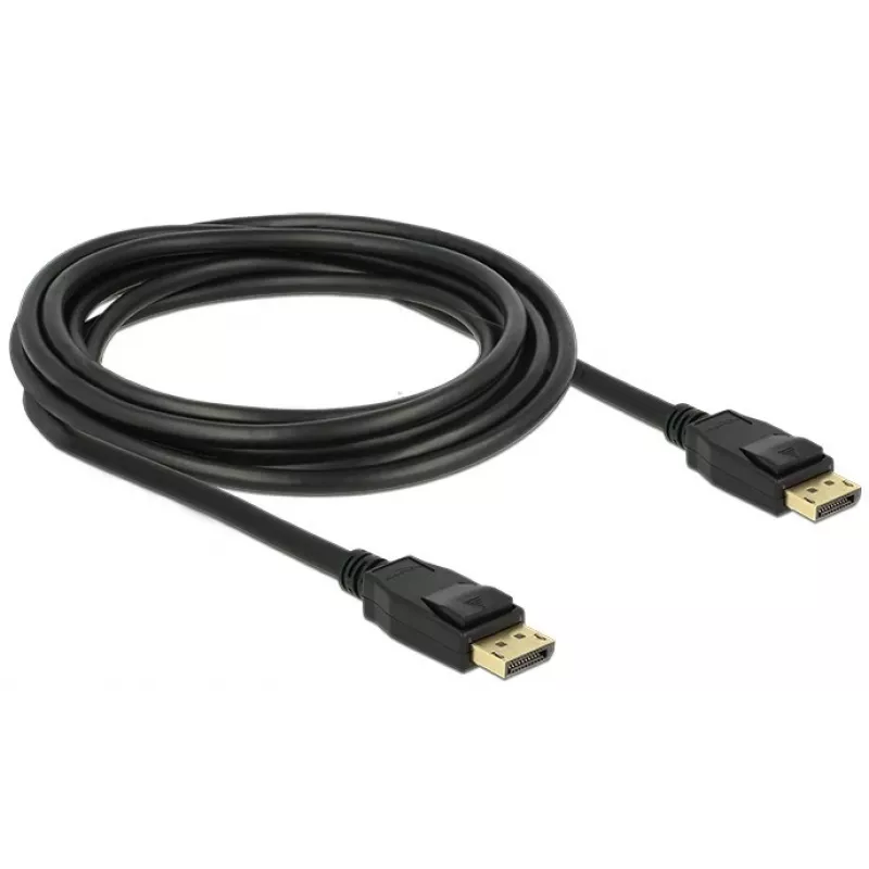 Delock - DisplayPort kábel - DisplayPort (M) na DisplayPort (M) - 3 m - uzamykateľný - čierny