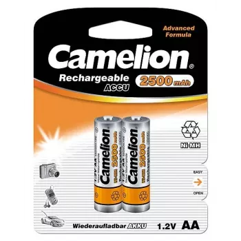 Nabíjacie Ni‑MH AA/HR6 akumulátory CAMELION 2500 mAh, 2 kusy