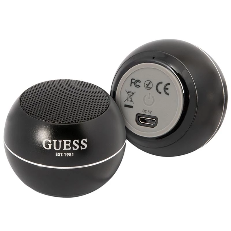 Prenosný reproduktor Guess Mini Bluetooth reproduktor 3 W čierny