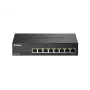 D-Link DMS-108P/E 8-portový nespravovaný stolný prepínač 2,5G s PoE+ (230 W)
