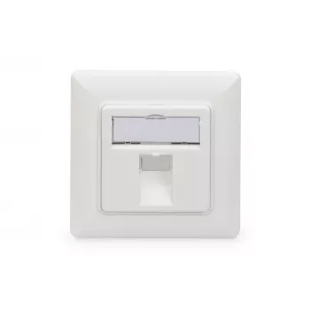 Digitus | nástenná doska pre keystone moduly, nemecký typ, stredná doska 50x50 mm, rám 80x80 mm | DN-93811