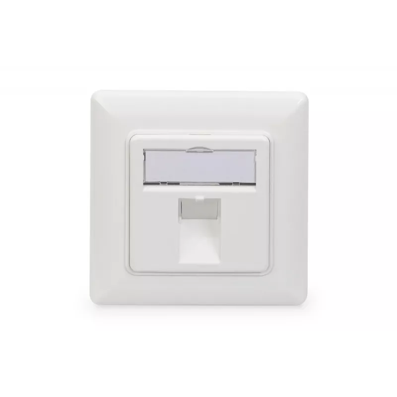 Digitus | nástenná doska pre keystone moduly, nemecký typ, stredná doska 50x50 mm, rám 80x80 mm | DN-93811