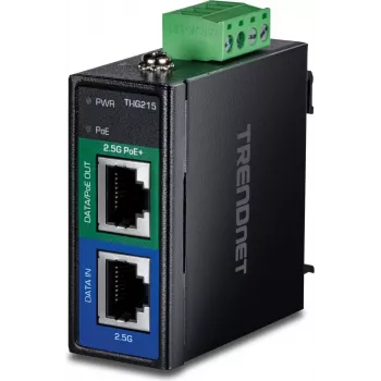 TRENDnet TI-IG215 PoE+ injektor priemyselný 2.5G - 1 Gbps - Ethernet (TI-IG215)