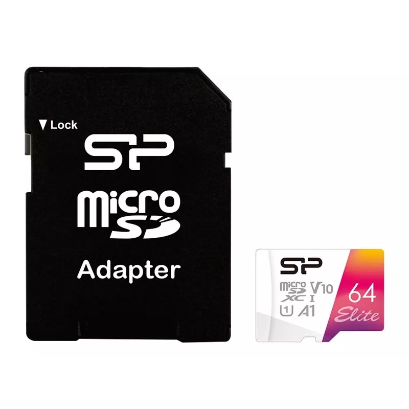 Silicon Power Elite microSDXC 64GB UHS-I Class 10 V10 Pamäťová karta s adaptérom (SP064GBSTXBV1V20SP)
