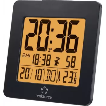 renkforce rádiobudík 4161c12 čierna 2 časy budenia (1383425)