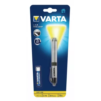 Varta -LEDPL - pin blikajúce svetlo - strieborná - hliník - LED - 1 lampa - 3 lm