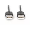 Assmann USB prepojovací kábel, Type-A M/M, 3,0 m, kompatibilný s USB 2.0, UL, čierny (AK-300100-030-S)