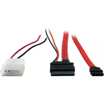 Inter-Tech - SATA adaptér - Slimline SATA na interné napájanie, 4-pin, SATA - 15 cm - červený (88885323)