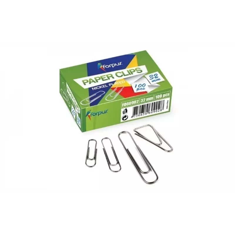 Klipy Forpus, biely kov, 26 mm okrúhle (100) 1104-001