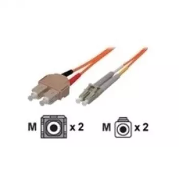Tecline exertis Connect - patch kábel - SC multi-mode (M) na LC Multi-Mode (M) - 3 m - optické vlákno - 50/125 mikrometrov - OM2 - oranžový (85603)