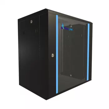 Nástenný rozvádzač Extralink Extralink Rackmount cabinet 12U 600x450 čierny