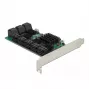 DeLOCK 16 port SATA PCI Express x4 karta 6 Gbit/s zelená sivá