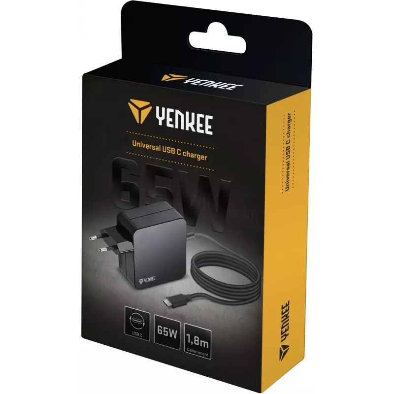 Univerzálny napájací zdroj / smartfón / tablet / notebook / Power Delivery nabíjačka USB C 65W 1,8m