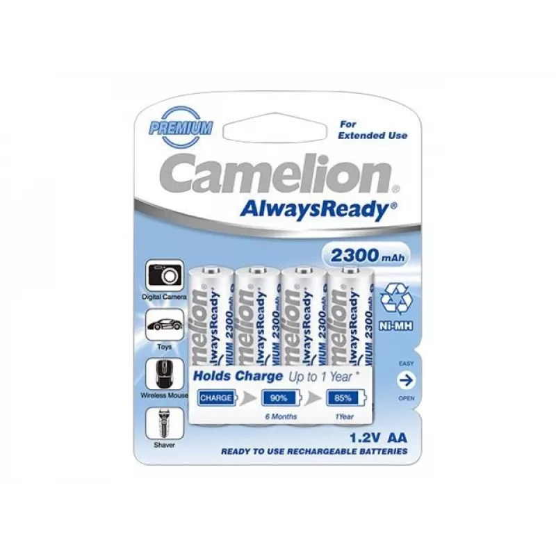 Camelion | AA/HR6 | 2300 mAh | AlwaysReady akumulátory Ni-MH | 4 kusy