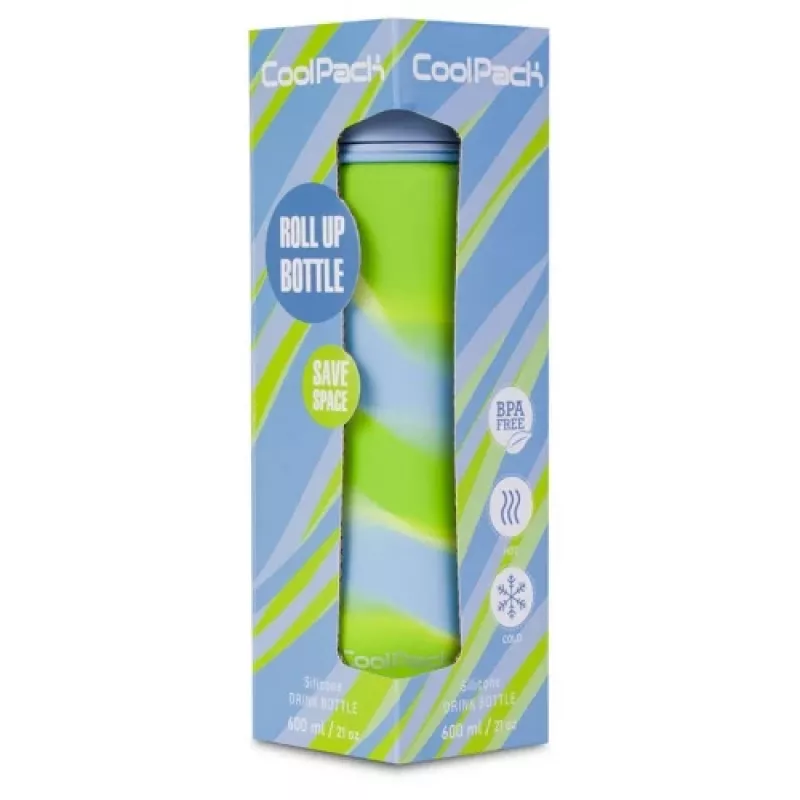 Fľaša na pitie cool pack silikónová fľaša na pitie Z14770 600 ml dievčenská modrá