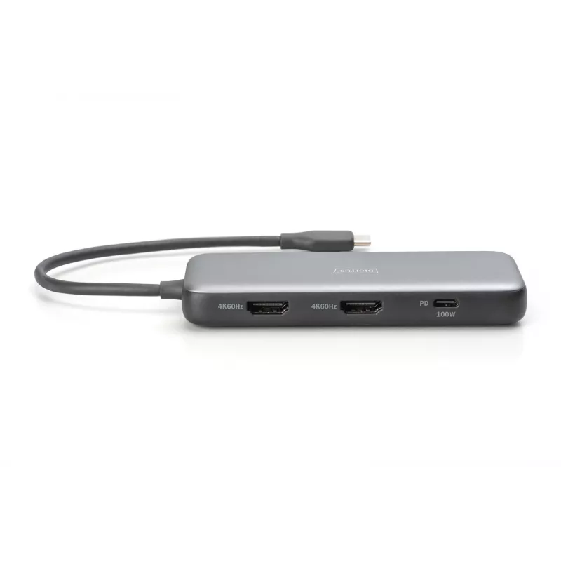 USB-C dokovacia stanica Digitus DA-70915 8-násobná 100W Power Delivery