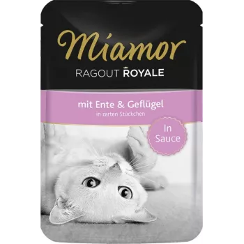 Mokré krmivo pre mačky Miamor Ragout Royale 74072 kačica Adult 100 g, bez sóje, vrecko
