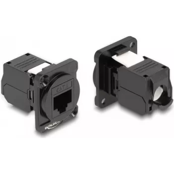 DeLOCK D-typ modul RJ45 Cat.6 konektor samica na LSA konektor samica čierna 87816