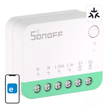 Sonoff MINIR4M Matter smart WiFi mini vypínač (HomeKit, SmartThings, Home Assistant).
