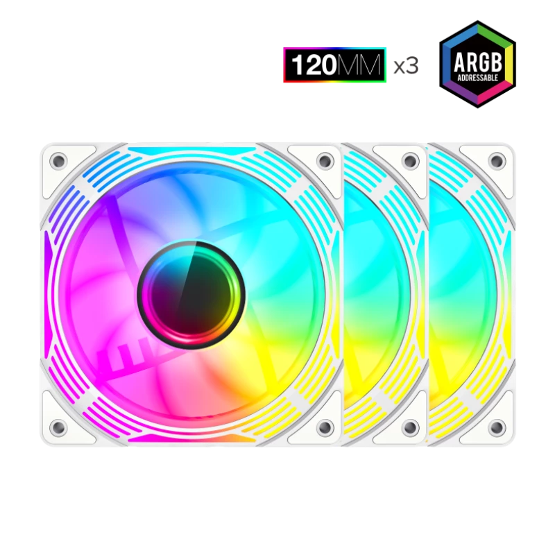 Gamemax | skriňový ventilátor | KF300R BK | biely
