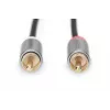 Digitus | Stereo 3,5 mm na 2RCA Y rozbočovač, M na M | DB-510330-018-S | 3,5 mm stereo | 2x RCA konektor samec