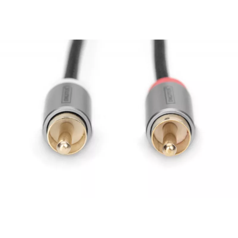 Digitus | Stereo 3,5 mm na 2RCA Y rozbočovač, M na M | DB-510330-018-S | 3,5 mm stereo | 2x RCA konektor samec
