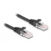 DeLOCK RJ45 špirálový kábel, samec – samec, Cat.5e, 2 m, čierny