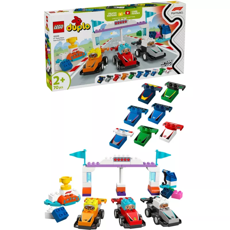 LEGO DUPLO 10445 F1 tímové pretekárske auto a jazdec