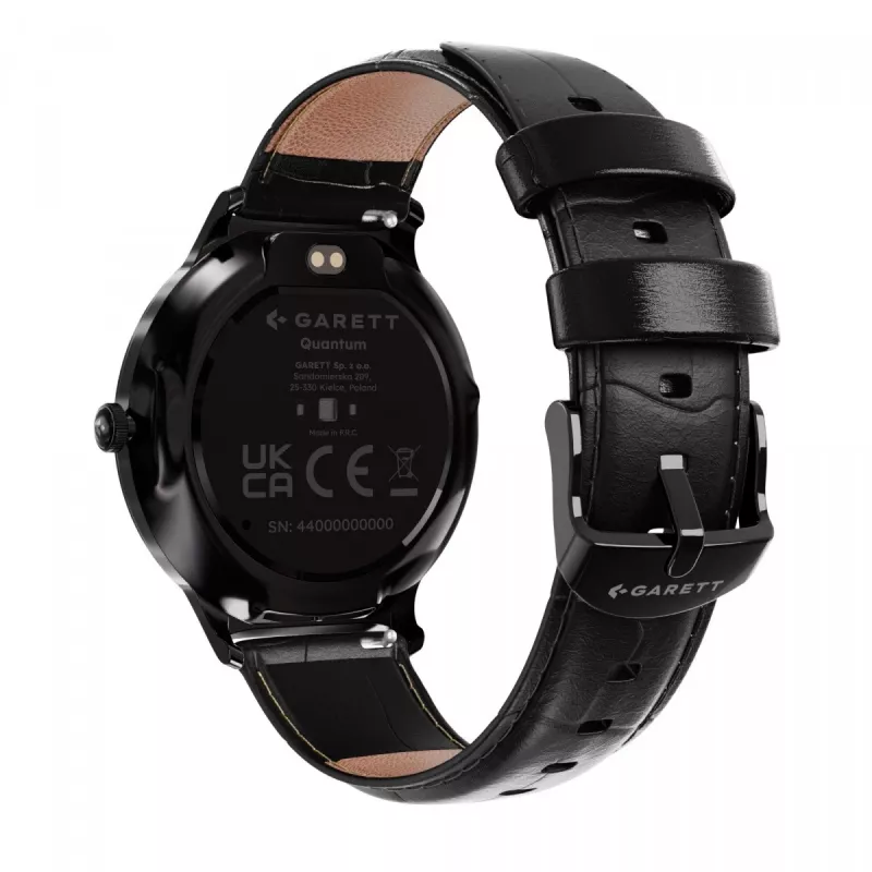 Smartwatch Garett Quantum – čierna nerezová oceľ