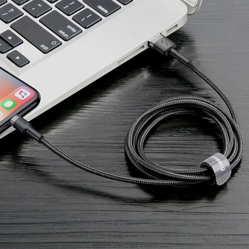 Baseus Cafule USB Lightning kábel 2A 3m (čierna+sivá)