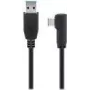 Goobay USB-C™ na USB A 3.0 kábel 90°, čierny, 1 m - USB 3.0 konektor samec (Type-A) > USB-C™ konektor samec (66501)