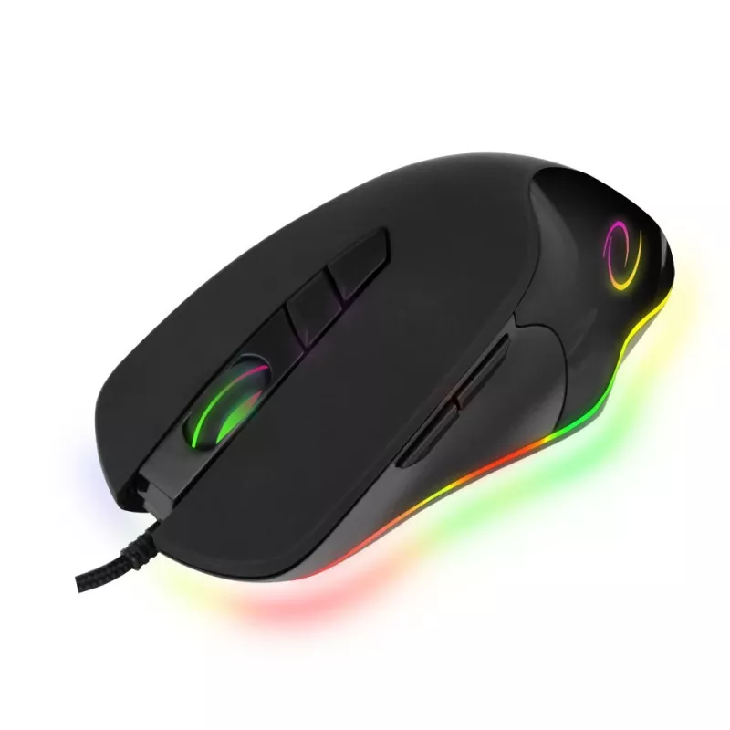 Esperanza EM132 Aquila drôtová optická herná myš, 7200 DPI, 7 tlačidiel, RGB, pre pravákov, USB
