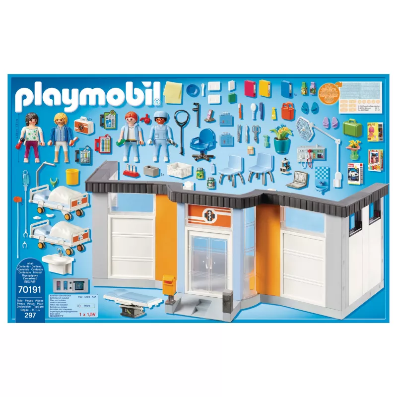 Figúrka Playmobil 70191 Zariadené krídlo nemocnice 297 dielov