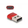 Delock - USB adaptér - USB (M) na 24 pin USB-C (W) - USB2.0 3 A - červený (60050)