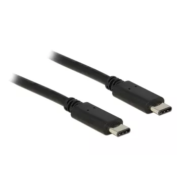 USB Type-C kábel DeLOCK Type-C 2.0 1 m čierny
