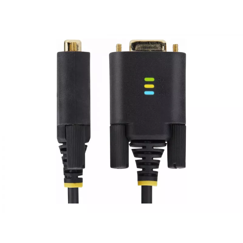 StarTech.com 13ft (4m) 2-portový USB na sériový adaptérový kábel, vymeniteľné DB9 skrutky/matice, COM retention, USB-A na DB9 RS232, FTDI, Level-4 ESD ochrana, Windows/macOS/ChromeOS/Linux – robustná TPE konštrukcia