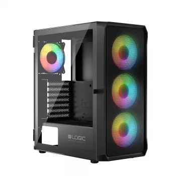 LOGIC CONCEPT Portos ARGB ATX Mid-Tower skriňa, čierna