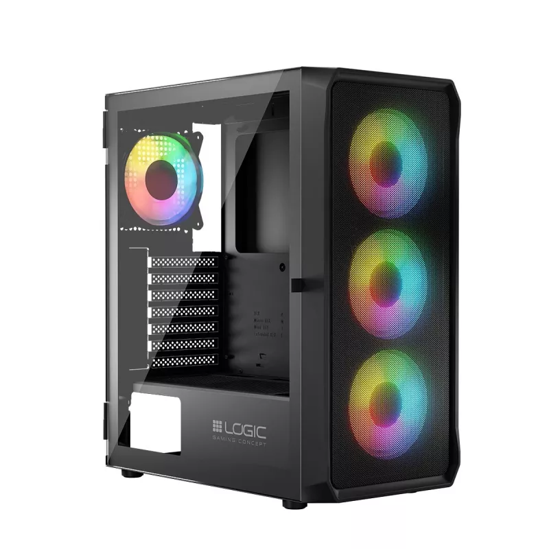 LOGIC CONCEPT Portos ARGB ATX Mid-Tower skriňa, čierna
