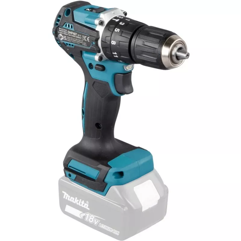 Makita DHP487Z vŕtačka 1700 ot/min bez kľúča 1,4 kg čierna, modrá
