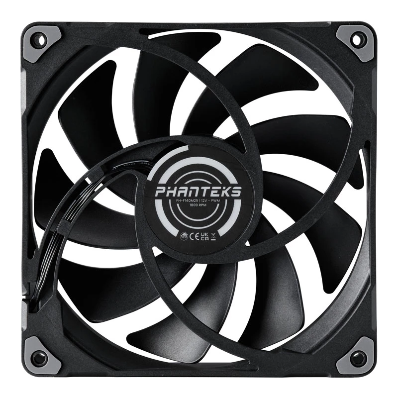 PHANTEKS M25 PWM 140mm ventilátor do skrine – balenie 3 ks, čierny