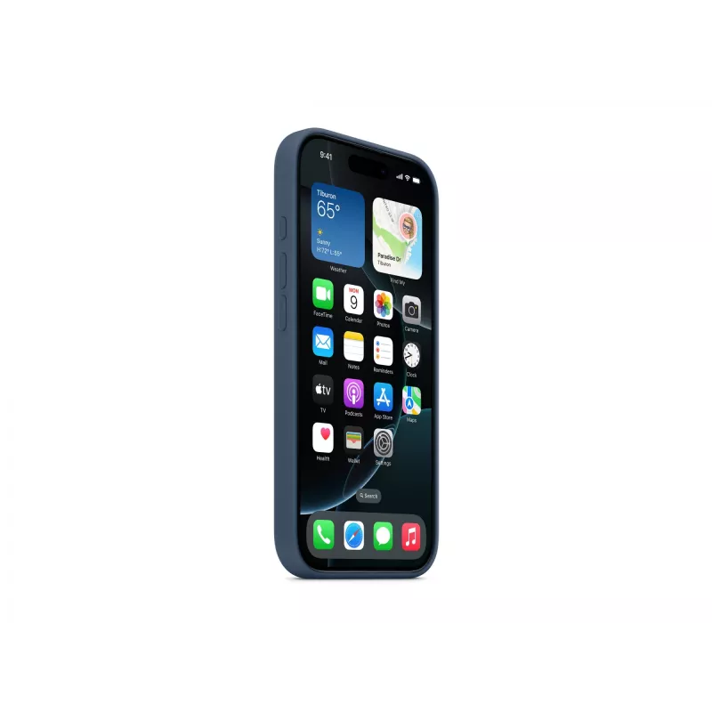 Silikónové puzdro s MagSafe pre iPhone 16 Pro – denim