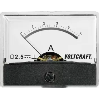 Voltcraft AM-60X46/5A/DC zabudovaný merací prístroj AM-60X46/5A/DC 5 A otočkový merací prístroj (AM-60X46/5A/DC)