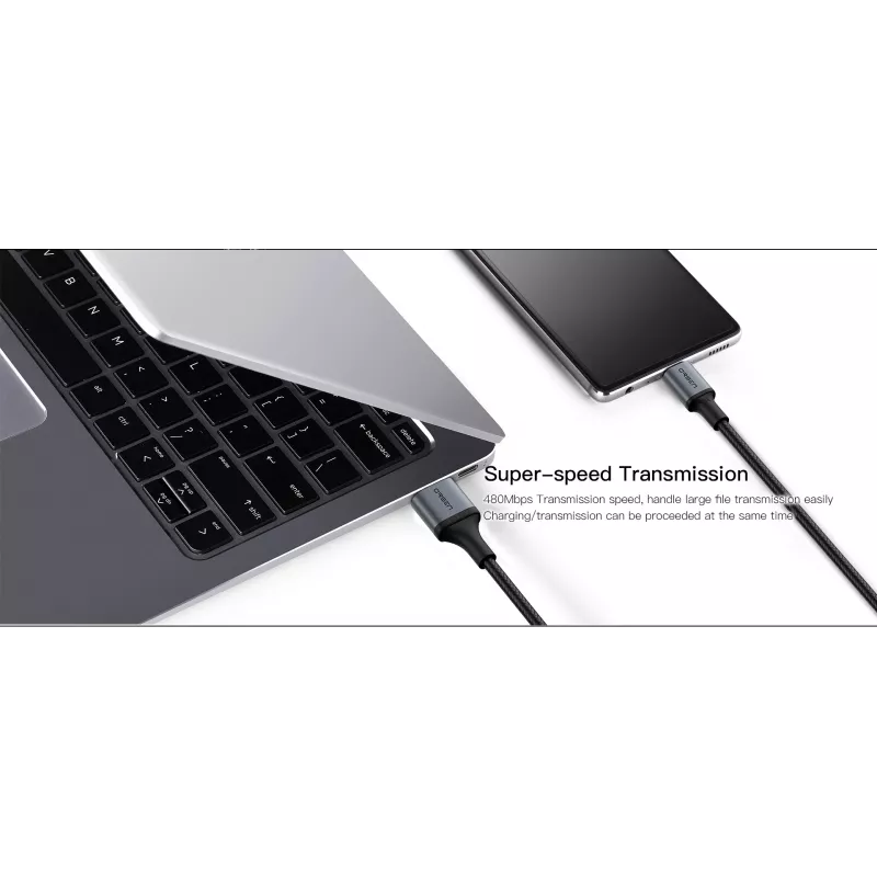 USB Type-C 2-in-1 kábel Orsen S8, 5A, 1,5 m (rýchle nabíjanie/prenos dát)