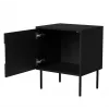 Nočný stolík Cama INSERTO, 2 ks, 50x40x61,5 cm, čierny + LED