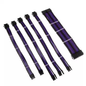 Kolink Core Adept Braided Kabel Extension Kit - Jet čierna/Titan fialová