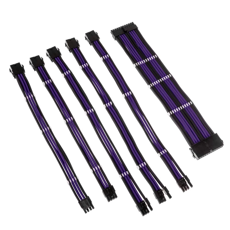 Kolink Core Adept Braided Kabel Extension Kit - Jet čierna/Titan fialová