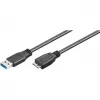 USB-A na Micro-USB-B kábel GOOBAY 95026 — 1,8 m, konektor samec na konektor samec, čierny