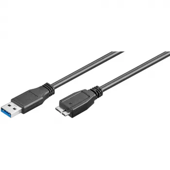 USB-A na Micro-USB-B kábel GOOBAY 95026 — 1,8 m, konektor samec na konektor samec, čierny