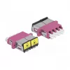 Optický vláknový konektor DeLOCK 86906 LC Quad konektor samica na LC Quad konektor samica Multimode fialový